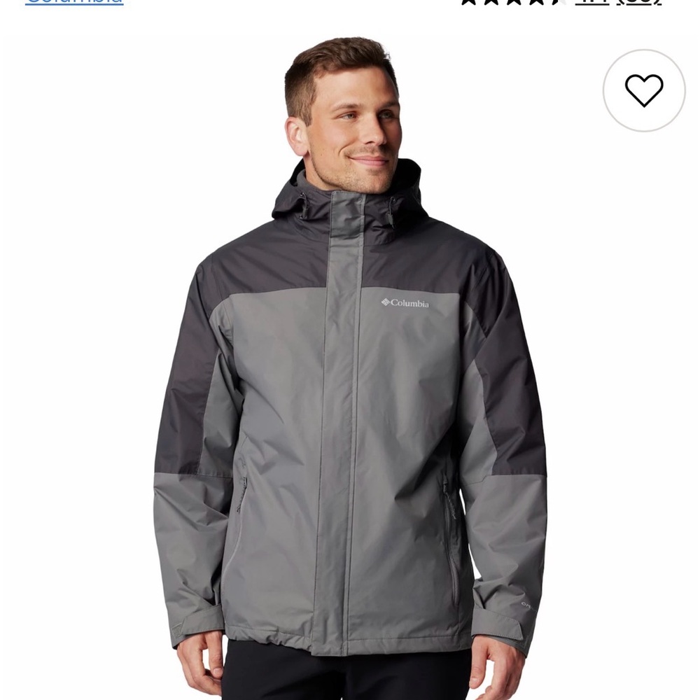 Columbia Men's Two-Tone Gray Raincoat